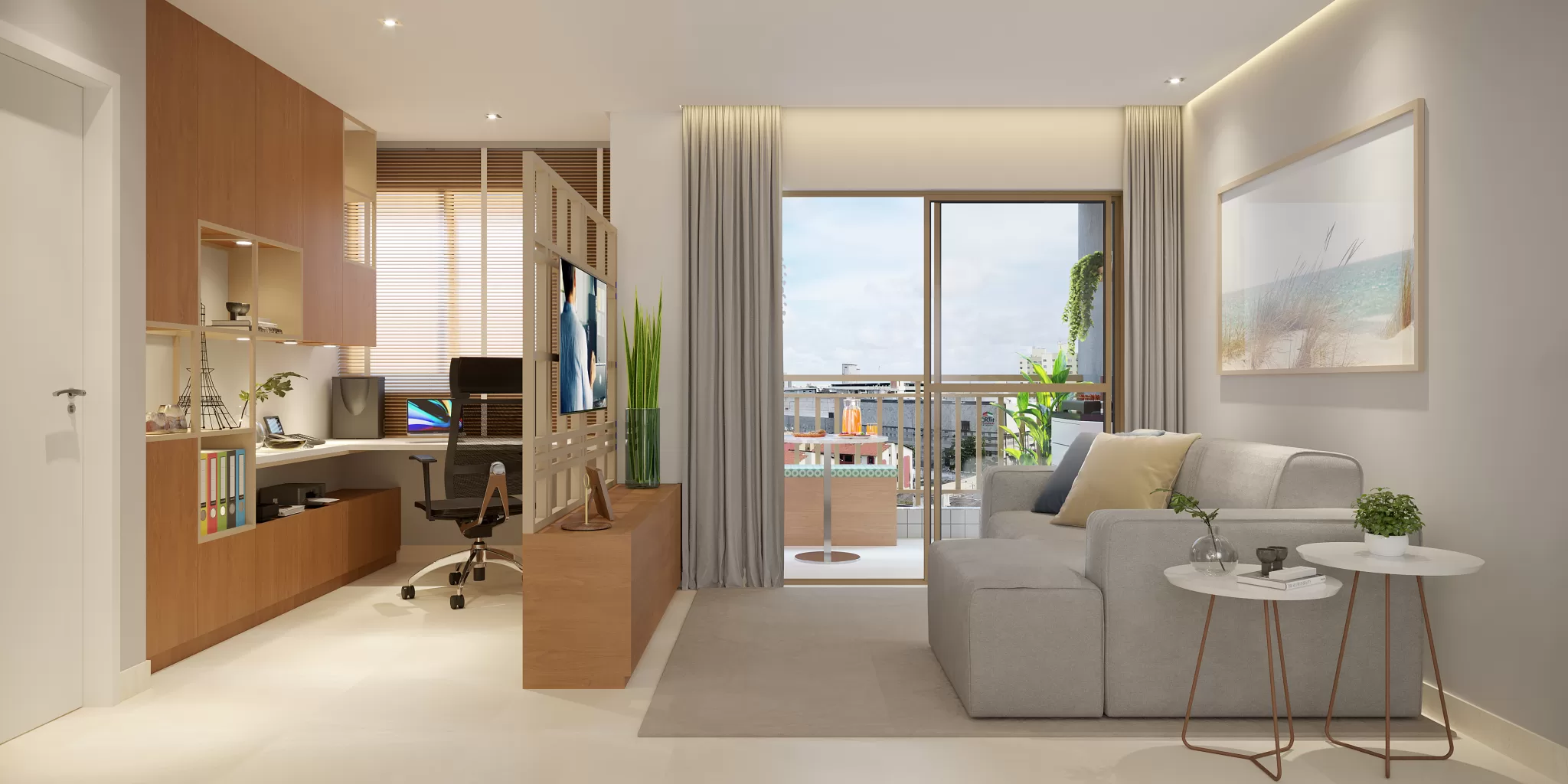 Sala ampliada - Home office