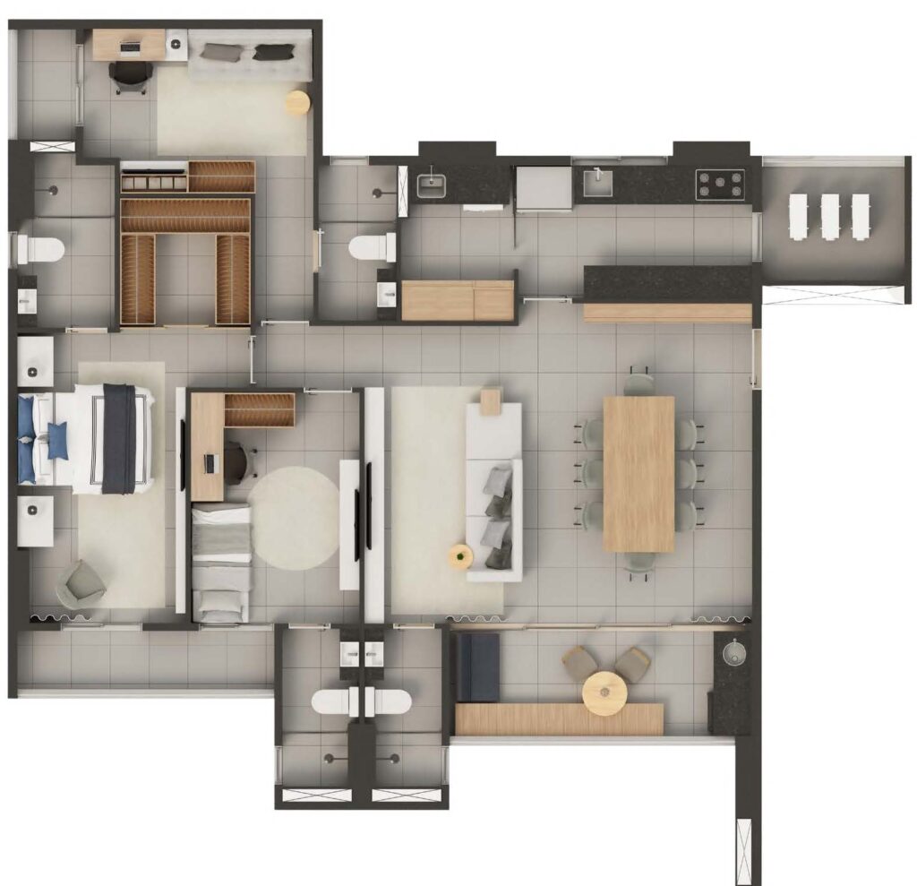COLUNA 0 - 120,28m² - OPÇÃO B