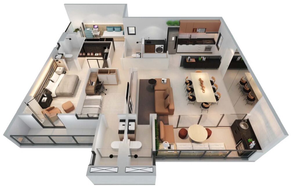 COLUNA 0 - 120,28m² - SALA AMPLIADA