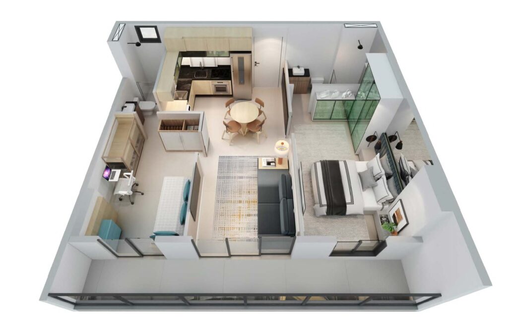 COLUNA 2 - 64,07m² - OPÇÃO A